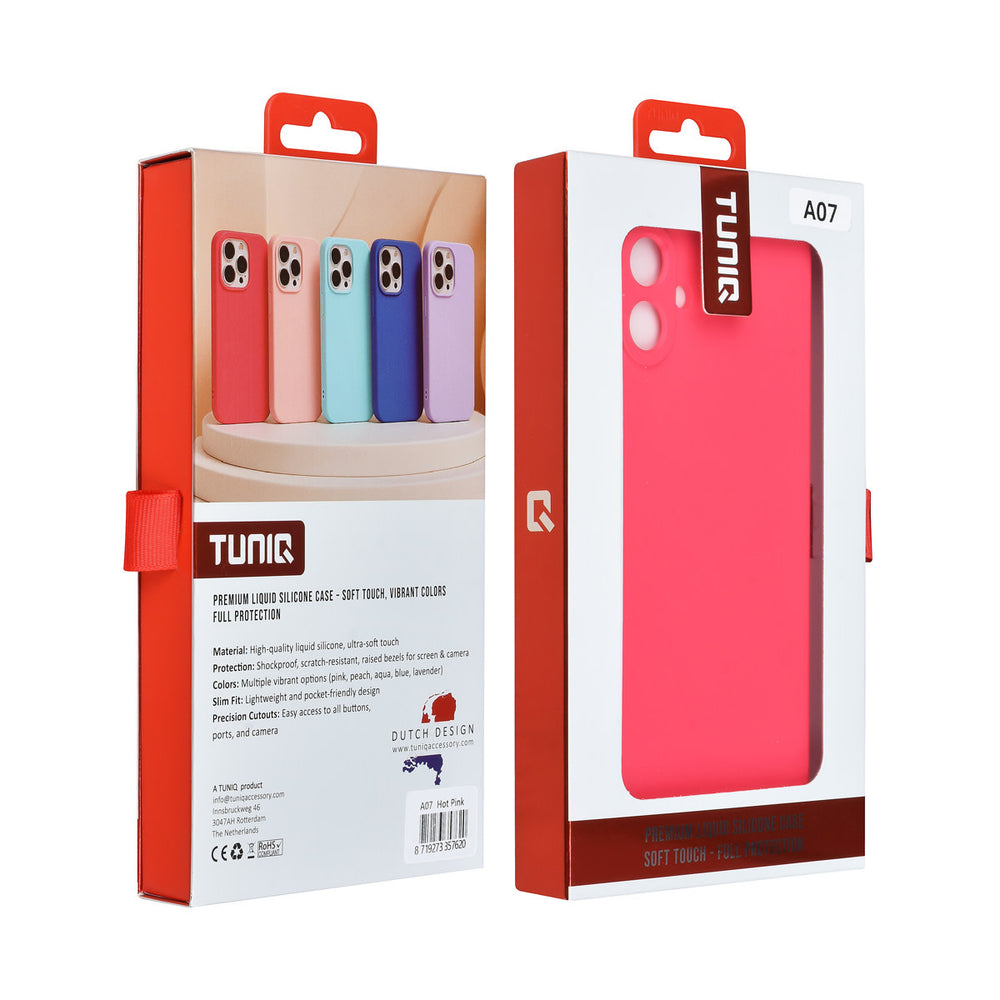 TUNIQ Samsung Galaxy A07 Backcover hoesje - Felroze-Hoesjes-Ilumina Benelux