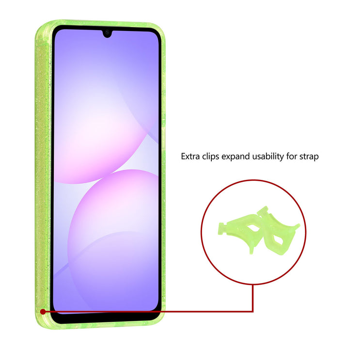 TUNIQ Samsung Galaxy A07 Backcover hoesje - Magsafe - Glitter - Hanger - Groen-Hoesjes-Ilumina Benelux