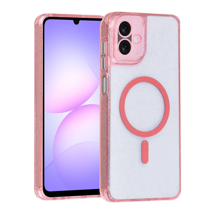 TUNIQ Samsung Galaxy A07 Backcover hoesje - Magsafe - Glitter - Hanger - Roze-Hoesjes-Ilumina Benelux