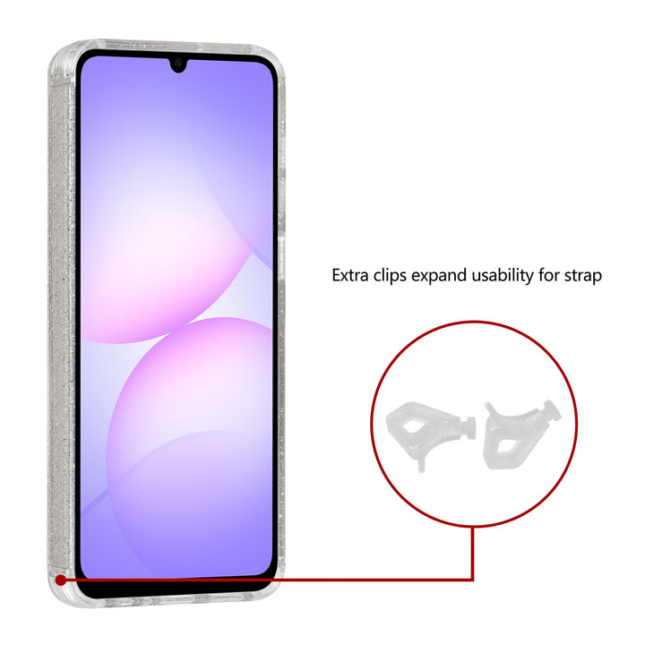TUNIQ Samsung Galaxy A07 Backcover hoesje - Magsafe - Glitter - Hanger - Transparant-Hoesjes-Ilumina Benelux