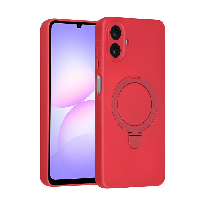 TUNIQ Samsung Galaxy A07 Backcover hoesje - Magsafe With Ring Stand - Hanger - Cherry Red-Hoesjes-Ilumina Benelux