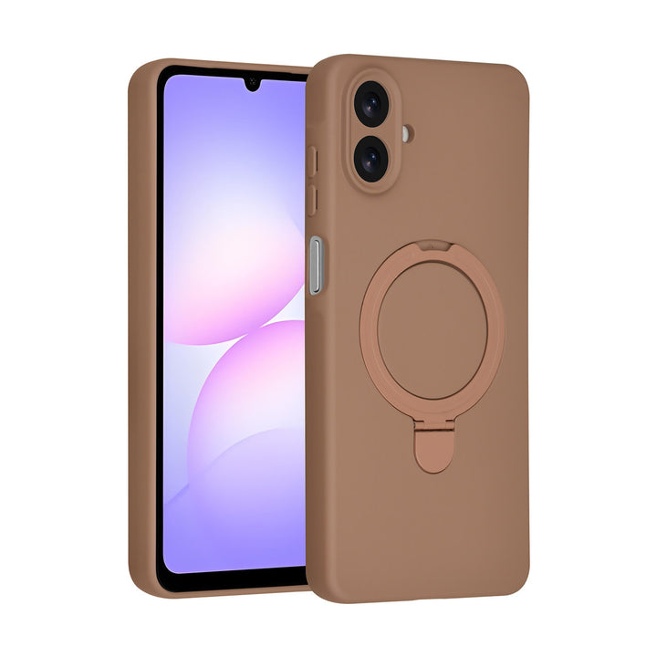 TUNIQ Samsung Galaxy A07 Backcover hoesje - Magsafe With Ring Stand - Hanger - Desert Brown-Hoesjes-Ilumina Benelux