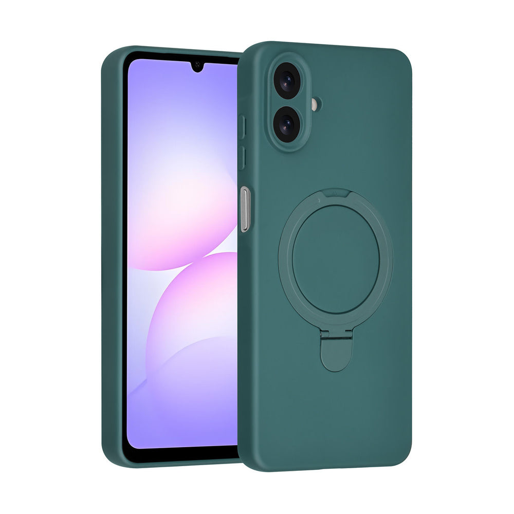 TUNIQ Samsung Galaxy A07 Backcover hoesje - Magsafe With Ring Stand - Hanger - DonkerGroen-Hoesjes-Ilumina Benelux