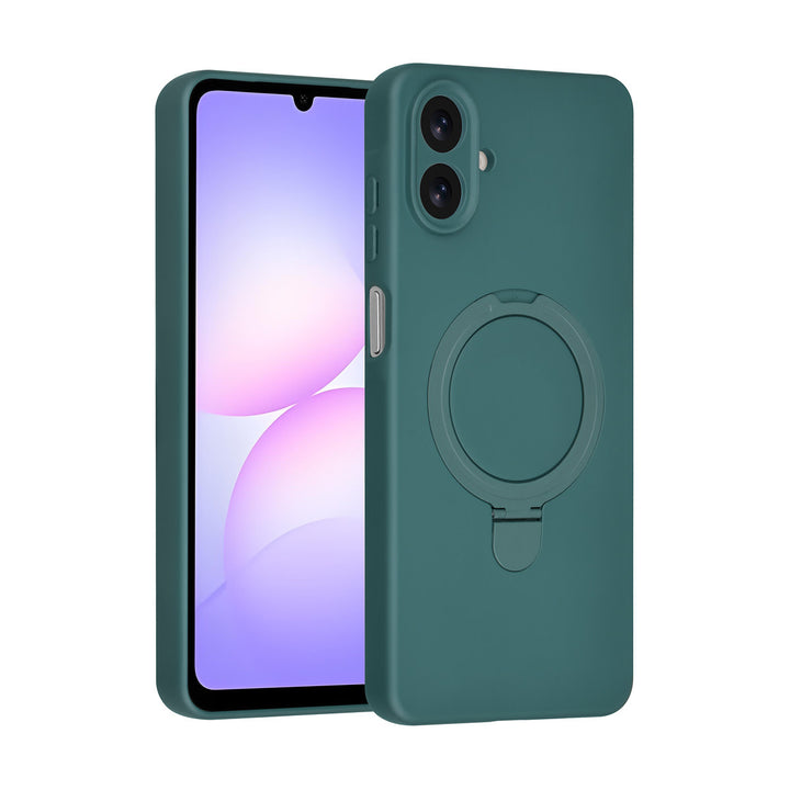 TUNIQ Samsung Galaxy A07 Backcover hoesje - Magsafe With Ring Stand - Hanger - DonkerGroen-Hoesjes-Ilumina Benelux