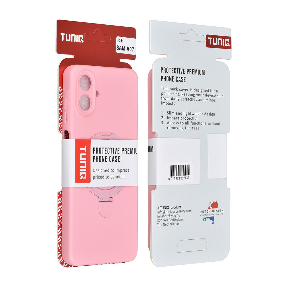 TUNIQ Samsung Galaxy A07 Backcover hoesje - Magsafe With Ring Stand - Hanger - Sakura Pink-Hoesjes-Ilumina Benelux