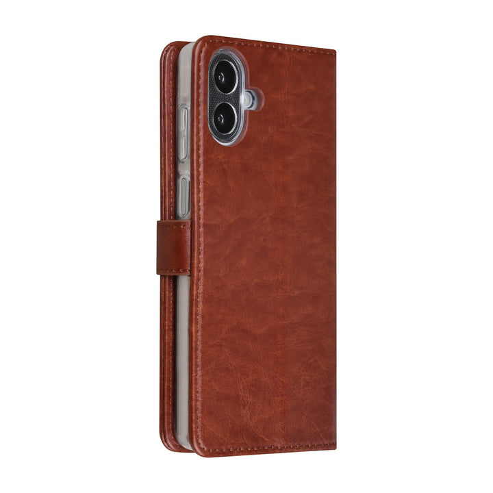 TUNIQ Samsung Galaxy A07 Book Case hoesje - Pasjeshouder voor 3 pasjes - Magneetsluiting - Hanger - Bruin-Hoesjes-Ilumina Benelux