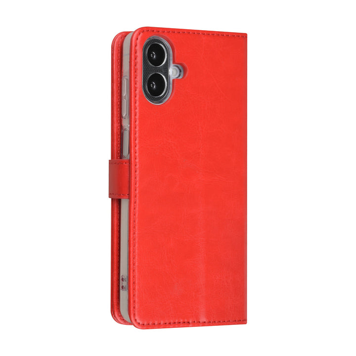 TUNIQ Samsung Galaxy A07 Book Case hoesje - Pasjeshouder voor 3 pasjes - Magneetsluiting - Hanger - Rood-Hoesjes-Ilumina Benelux