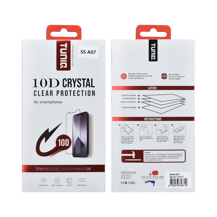 TUNIQ Samsung Galaxy A07 Screenprotector - 10D Full coverage Screenprotector - Zwarte Rand-Screenprotectors-Ilumina Benelux