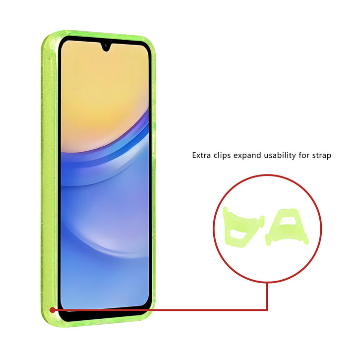 TUNIQ Samsung Galaxy A15 5G Backcover hoesje - Magsafe - Glitter - Hanger - Groen-Hoesjes-Ilumina Benelux