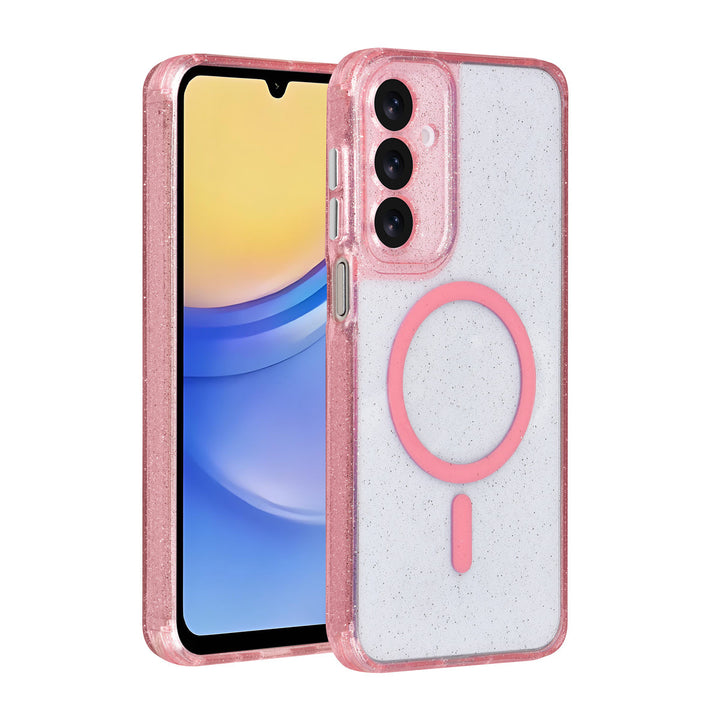 TUNIQ Samsung Galaxy A15 5G Backcover hoesje - Magsafe - Glitter - Hanger - Roze-Hoesjes-Ilumina Benelux