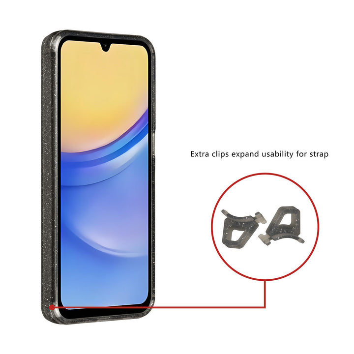 TUNIQ Samsung Galaxy A15 5G Backcover hoesje - Magsafe - Glitter - Hanger - Zwart-Hoesjes-Ilumina Benelux