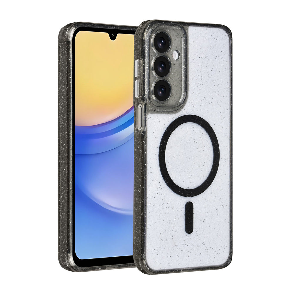 TUNIQ Samsung Galaxy A15 5G Backcover hoesje - Magsafe - Glitter - Hanger - Zwart-Hoesjes-Ilumina Benelux