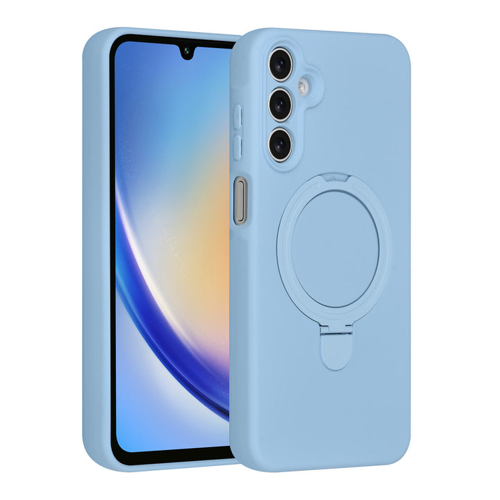 TUNIQ Samsung Galaxy A15 5G Backcover hoesje - Magsafe With Ring Stand - Hanger - Baby Blue-Hoesjes-Ilumina Benelux