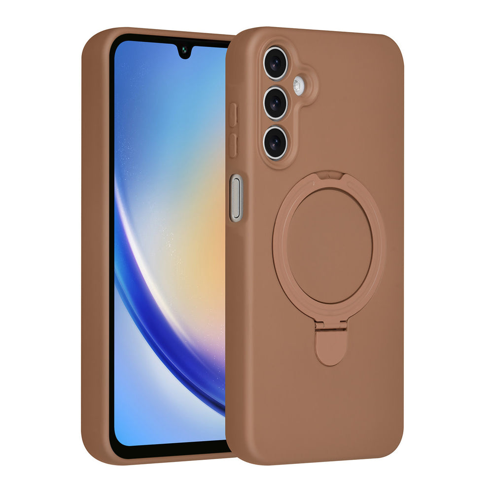 TUNIQ Samsung Galaxy A15 5G Backcover hoesje - Magsafe With Ring Stand - Hanger - Desert Brown-Hoesjes-Ilumina Benelux