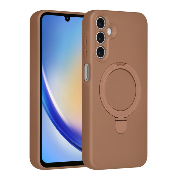 TUNIQ Samsung Galaxy A15 5G Backcover hoesje - Magsafe With Ring Stand - Hanger - Desert Brown-Hoesjes-Ilumina Benelux
