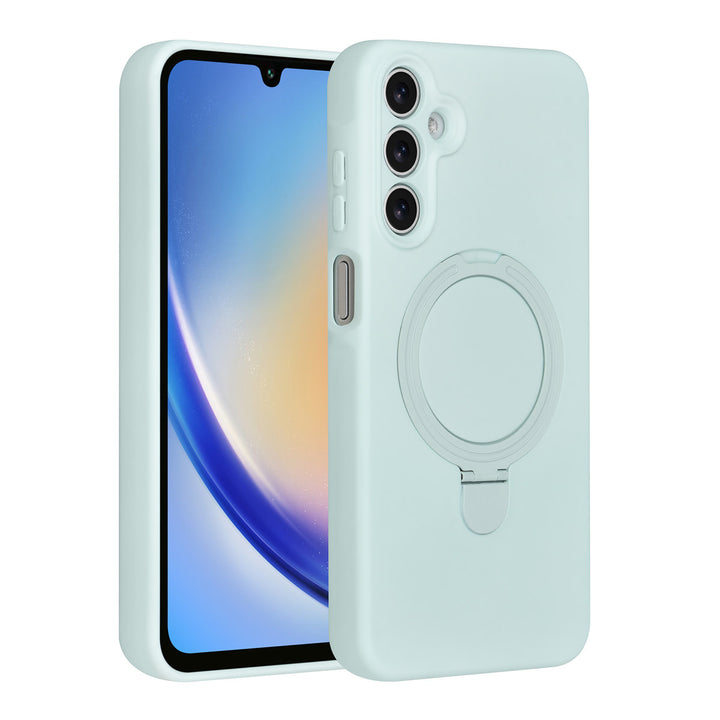 TUNIQ Samsung Galaxy A15 5G Backcover hoesje - Magsafe With Ring Stand - Hanger - Mint Green-Hoesjes-Ilumina Benelux