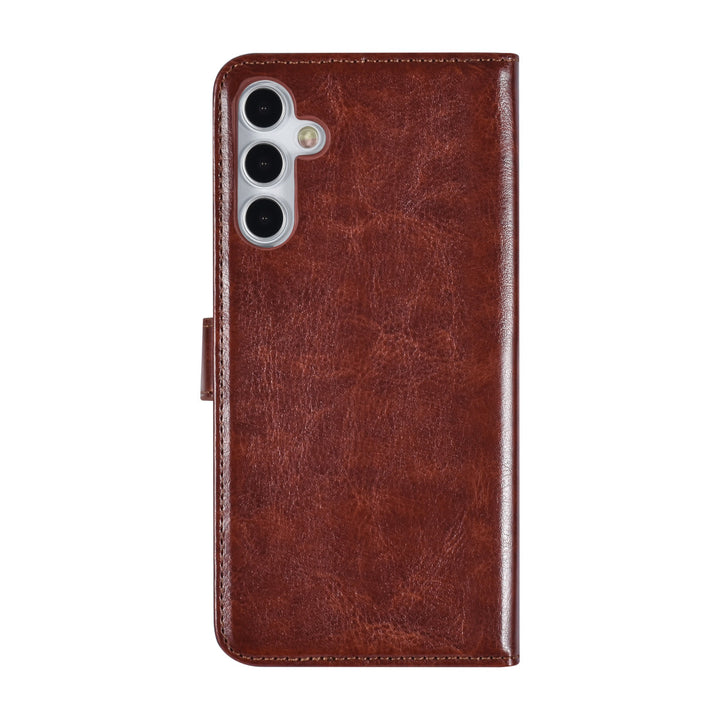 TUNIQ Samsung Galaxy A15 5G Book Case hoesje - Pasjeshouder voor 3 pasjes - Magneetsluiting - Hanger - Bruin-Hoesjes-Ilumina Benelux