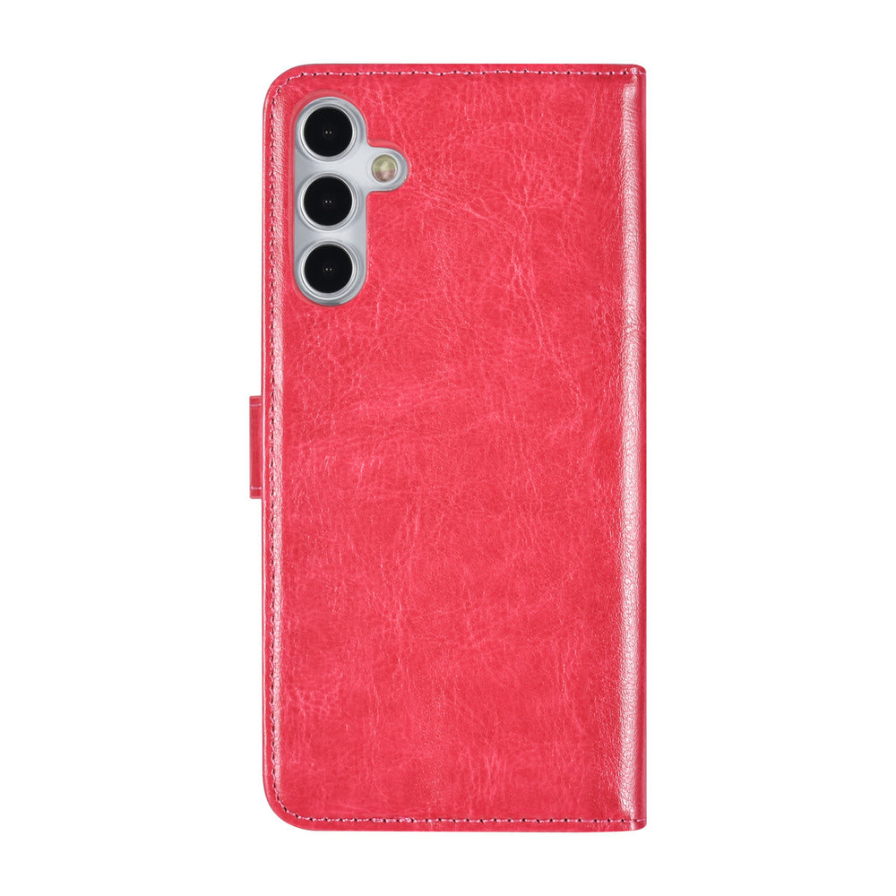 TUNIQ Samsung Galaxy A15 5G Book Case hoesje - Pasjeshouder voor 3 pasjes - Magneetsluiting - Hanger - Felroze-Hoesjes-Ilumina Benelux