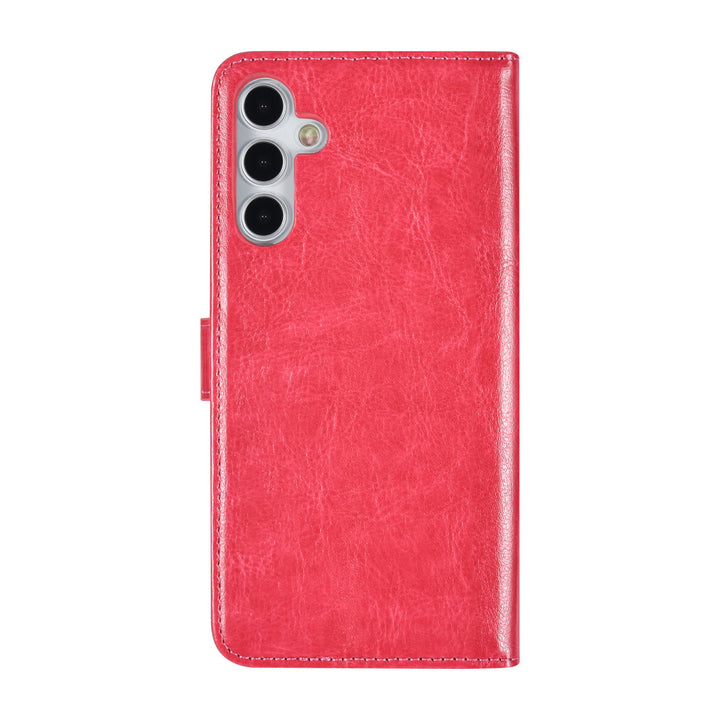 TUNIQ Samsung Galaxy A15 5G Book Case hoesje - Pasjeshouder voor 3 pasjes - Magneetsluiting - Hanger - Felroze-Hoesjes-Ilumina Benelux
