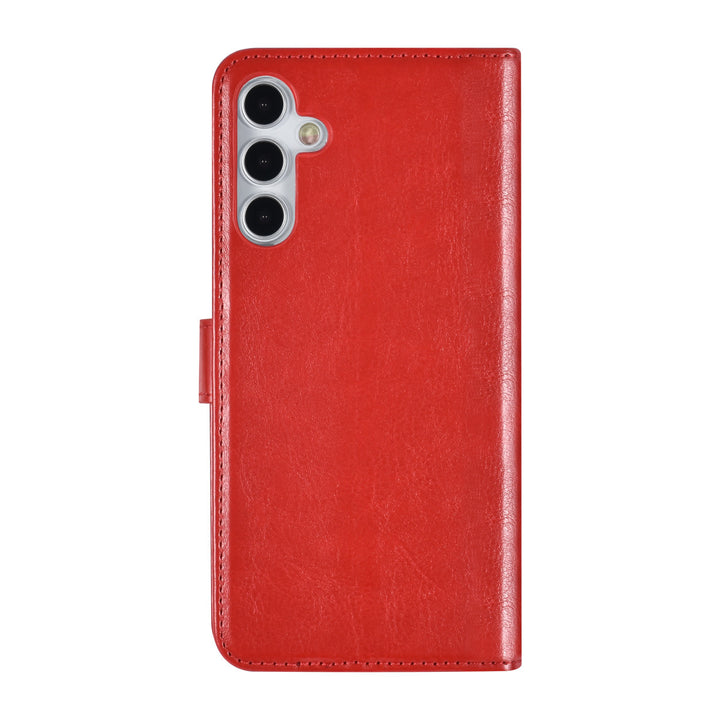 TUNIQ Samsung Galaxy A15 5G Book Case hoesje - Pasjeshouder voor 3 pasjes - Magneetsluiting - Hanger - Rood-Hoesjes-Ilumina Benelux