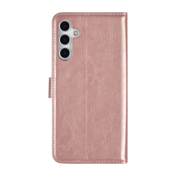 TUNIQ Samsung Galaxy A15 5G Book Case hoesje - Pasjeshouder voor 3 pasjes - Magneetsluiting - Hanger - Rose Gold-Hoesjes-Ilumina Benelux