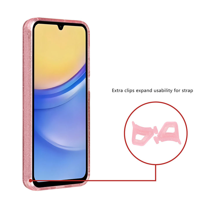 TUNIQ Samsung Galaxy A16 5G Backcover hoesje - Magsafe - Glitter - Hanger - Roze-Hoesjes-Ilumina Benelux