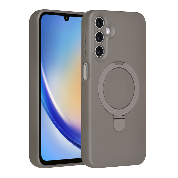 TUNIQ Samsung Galaxy A16 5G Backcover hoesje - Magsafe With Ring Stand - Hanger - Titanium Grey-Hoesjes-Ilumina Benelux