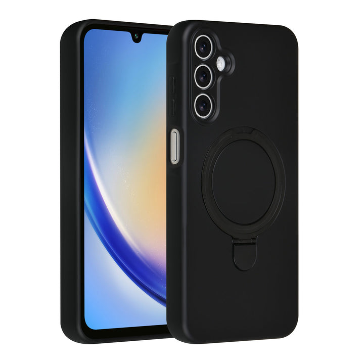 TUNIQ Samsung Galaxy A16 5G Backcover hoesje - Magsafe With Ring Stand - Hanger - Zwart-Hoesjes-Ilumina Benelux