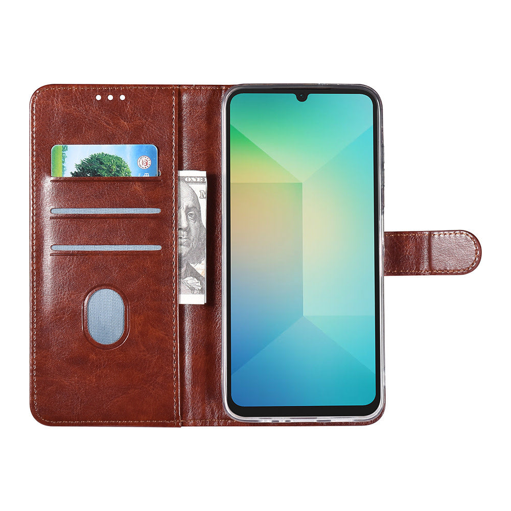 TUNIQ Samsung Galaxy A16 5G Book Case hoesje - Pasjeshouder voor 3 pasjes - Magneetsluiting - Hanger - Bruin-Hoesjes-Ilumina Benelux