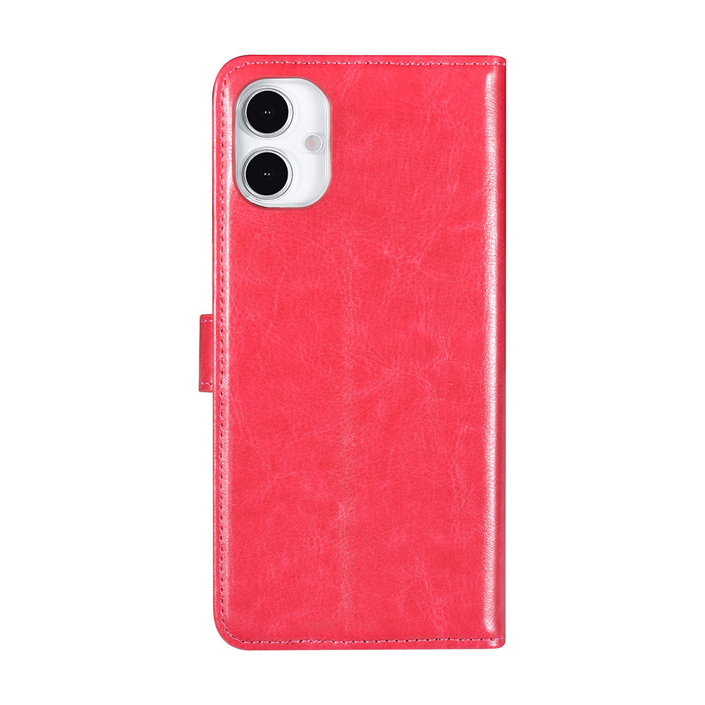 TUNIQ Samsung Galaxy A16 5G Book Case hoesje - Pasjeshouder voor 3 pasjes - Magneetsluiting - Hanger - Felroze-Hoesjes-Ilumina Benelux