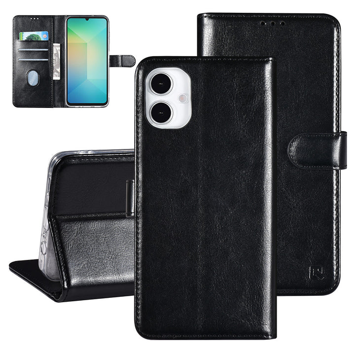 TUNIQ Samsung Galaxy A16 5G Book Case hoesje - Pasjeshouder voor 3 pasjes - Magneetsluiting - Hanger - Zwart-Hoesjes-Ilumina Benelux