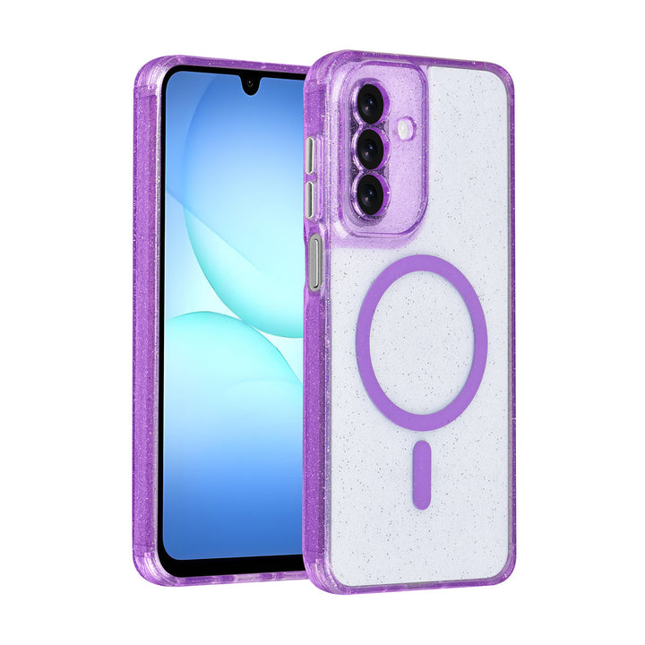 TUNIQ Samsung Galaxy A17 Backcover hoesje - Magsafe - Glitter - Hanger - Paars-Hoesjes-Ilumina Benelux