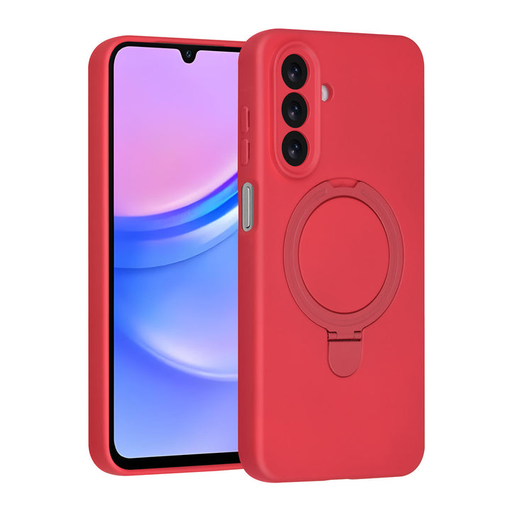 TUNIQ Samsung Galaxy A17 Backcover hoesje - Magsafe With Ring Stand - Hanger - Cherry Red-Hoesjes-Ilumina Benelux