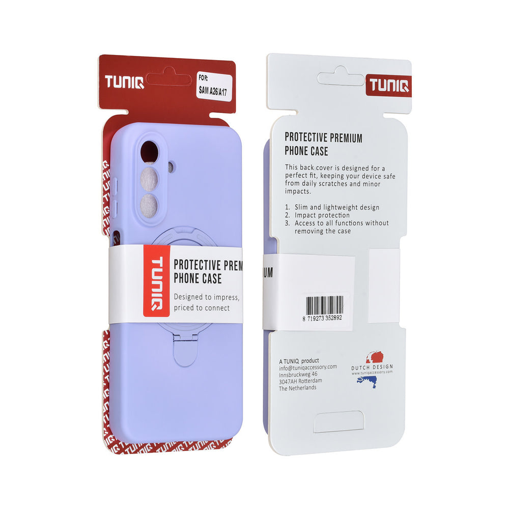 TUNIQ Samsung Galaxy A17 Backcover hoesje - Magsafe With Ring Stand - Hanger - Lila-Hoesjes-Ilumina Benelux