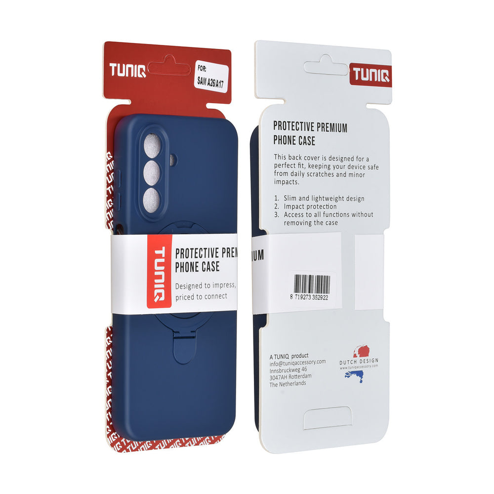TUNIQ Samsung Galaxy A17 Backcover hoesje - Magsafe With Ring Stand - Hanger - Navy Blue-Hoesjes-Ilumina Benelux