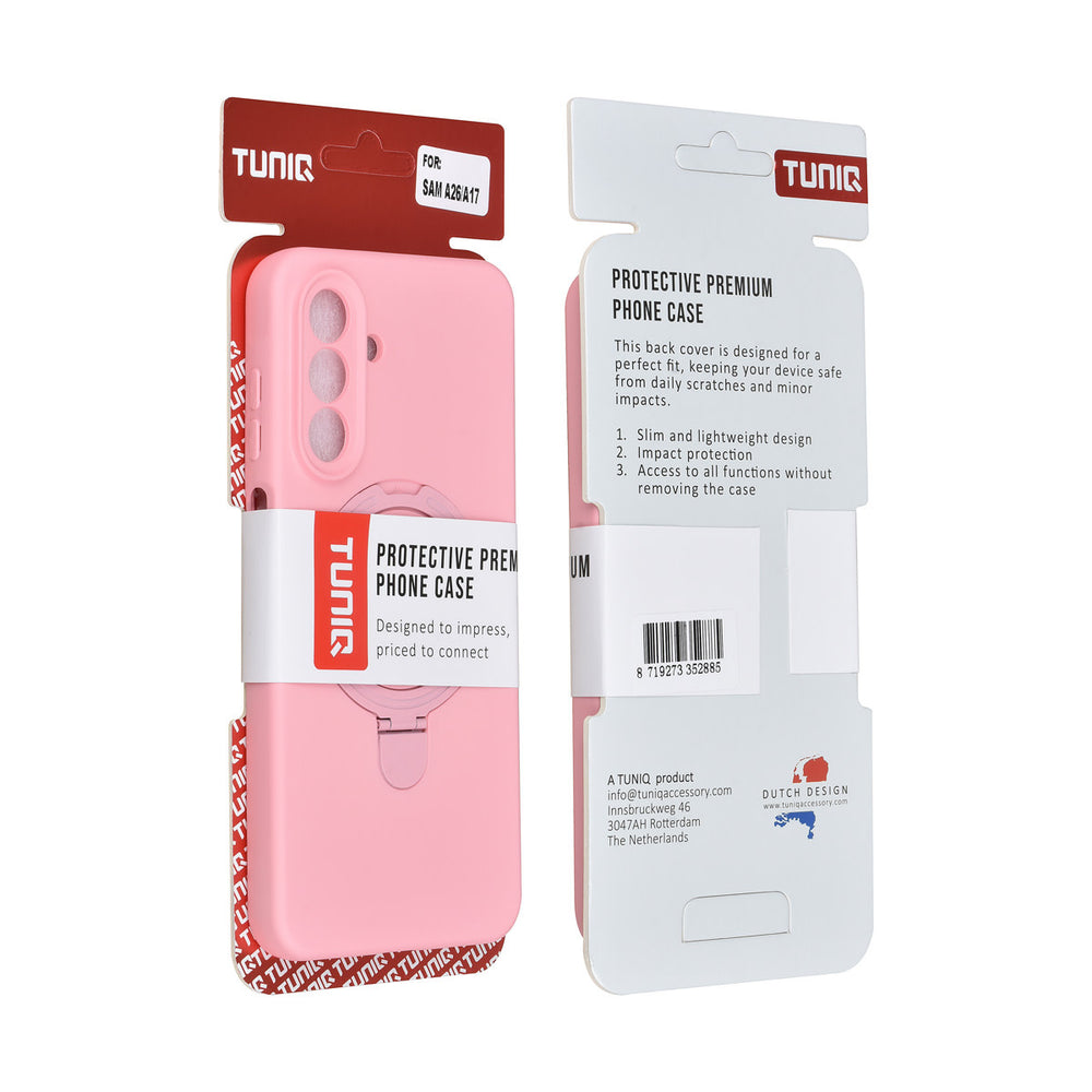 TUNIQ Samsung Galaxy A17 Backcover hoesje - Magsafe With Ring Stand - Hanger - Sakura Pink-Hoesjes-Ilumina Benelux
