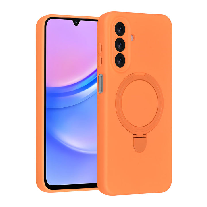 TUNIQ Samsung Galaxy A17 Backcover hoesje - Magsafe With Ring Stand - Hanger - Tangerine Orange-Hoesjes-Ilumina Benelux