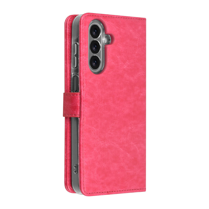 TUNIQ Samsung Galaxy A17 Book Case hoesje - Pasjeshouder voor 3 pasjes - Magneetsluiting - Hanger - Felroze-Hoesjes-Ilumina Benelux