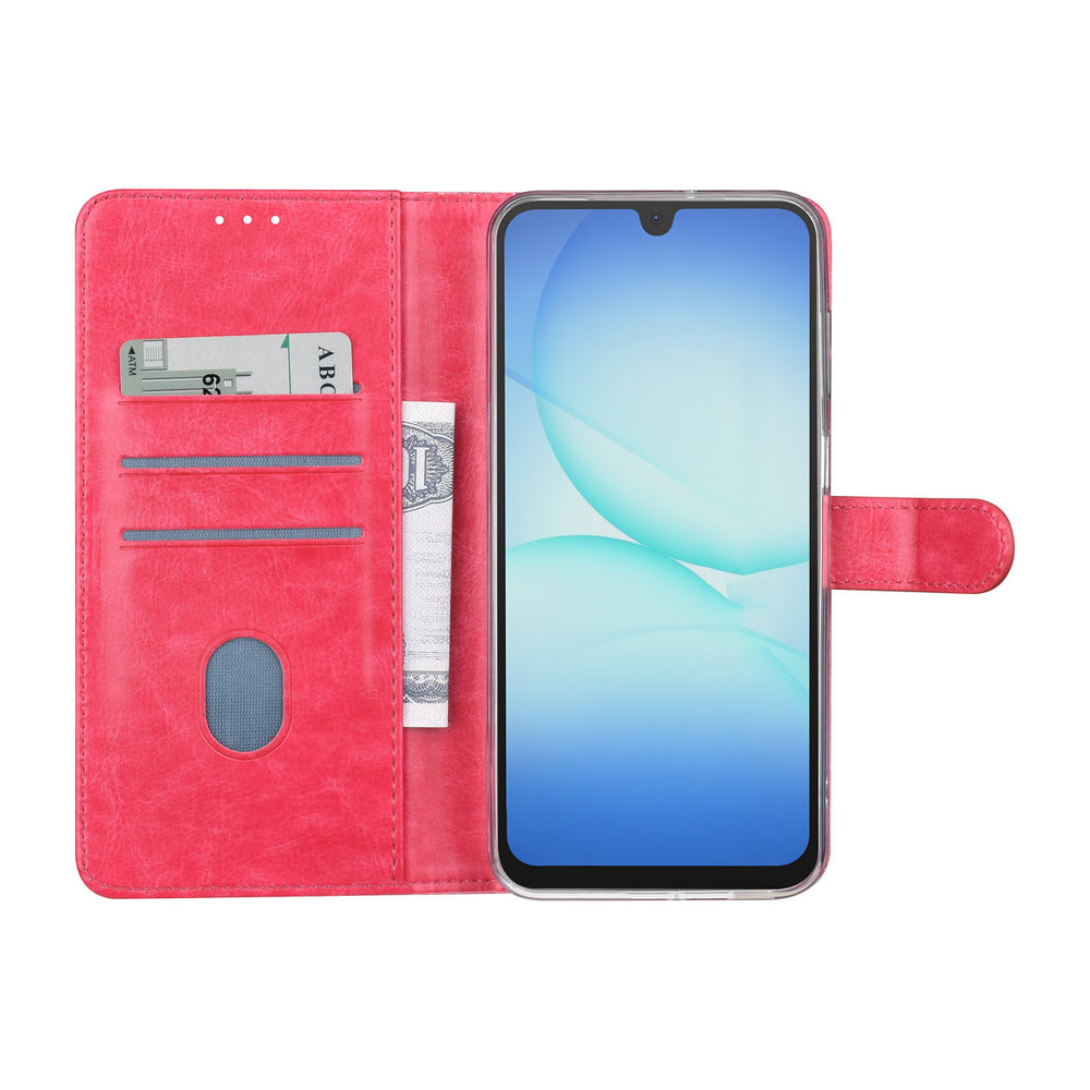 TUNIQ Samsung Galaxy A17 Book Case hoesje - Pasjeshouder voor 3 pasjes - Magneetsluiting - Hanger - Felroze-Hoesjes-Ilumina Benelux
