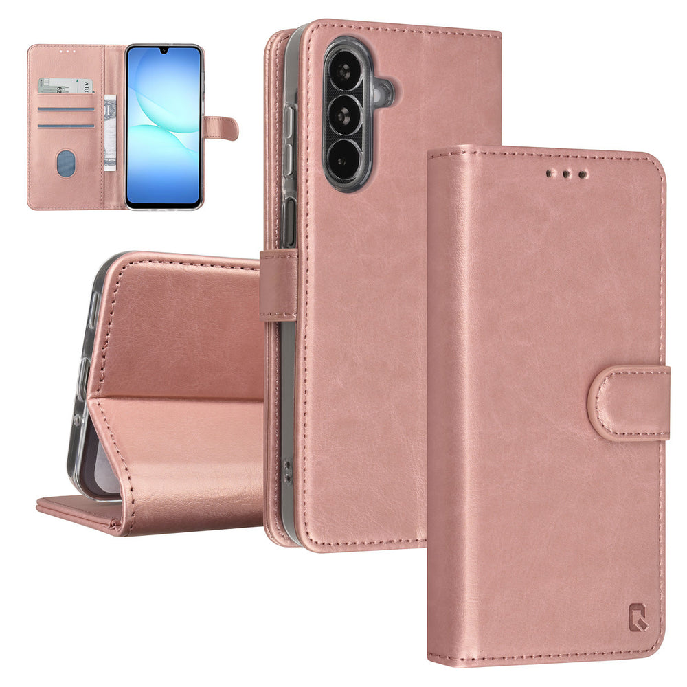 TUNIQ Samsung Galaxy A17 Book Case hoesje - Pasjeshouder voor 3 pasjes - Magneetsluiting - Hanger - Rose Gold-Hoesjes-Ilumina Benelux