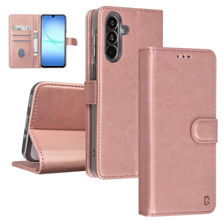 TUNIQ Samsung Galaxy A17 Book Case hoesje - Pasjeshouder voor 3 pasjes - Magneetsluiting - Hanger - Rose Gold-Hoesjes-Ilumina Benelux