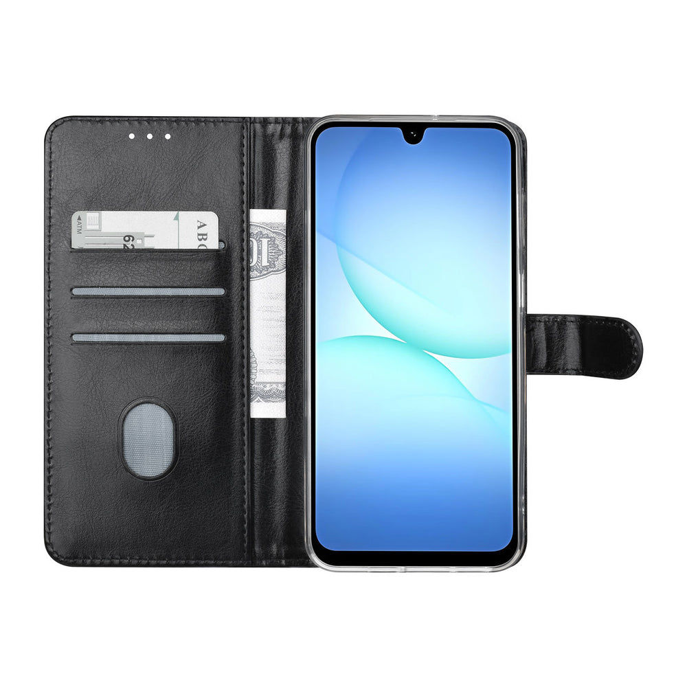 TUNIQ Samsung Galaxy A17 Book Case hoesje - Pasjeshouder voor 3 pasjes - Magneetsluiting - Hanger - Zwart-Hoesjes-Ilumina Benelux