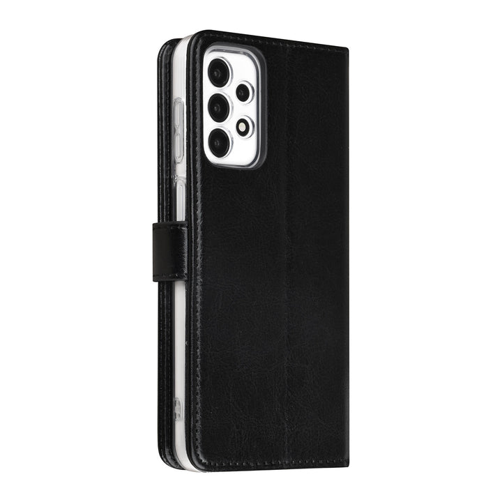 TUNIQ Samsung Galaxy A23 Book Case hoesje - Pasjeshouder voor 3 pasjes - Magneetsluiting - Hanger - Zwart-Hoesjes-Ilumina Benelux