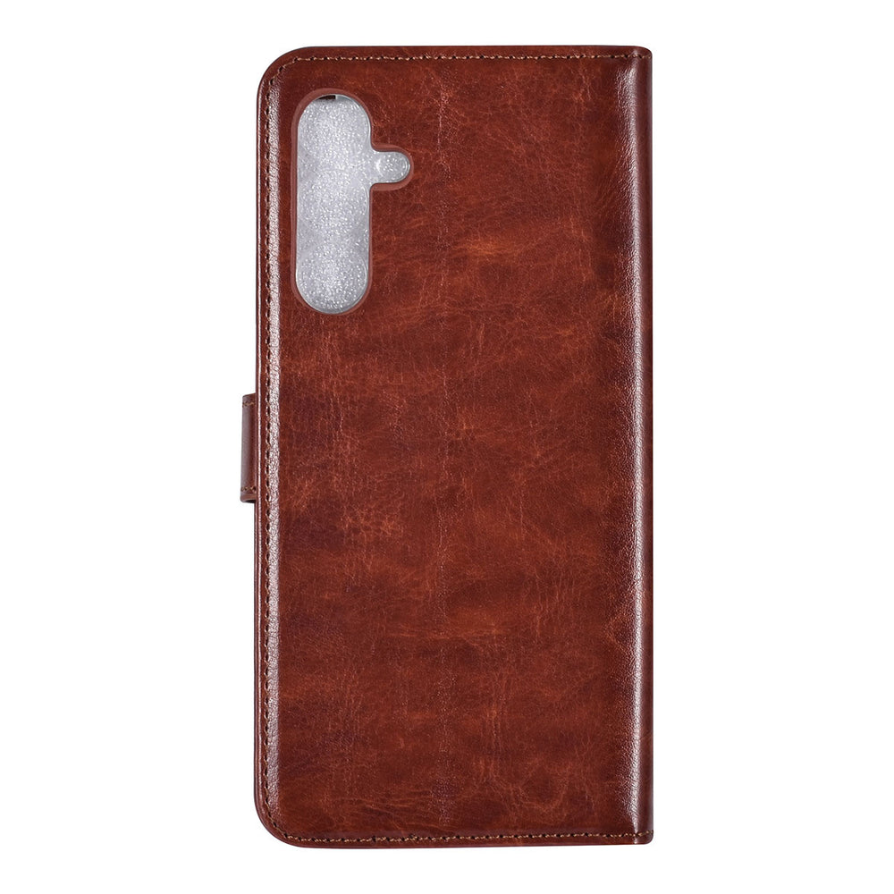 TUNIQ Samsung Galaxy A25 Book Case hoesje - Pasjeshouder voor 3 pasjes - Magneetsluiting - Hanger - Bruin-Hoesjes-Ilumina Benelux