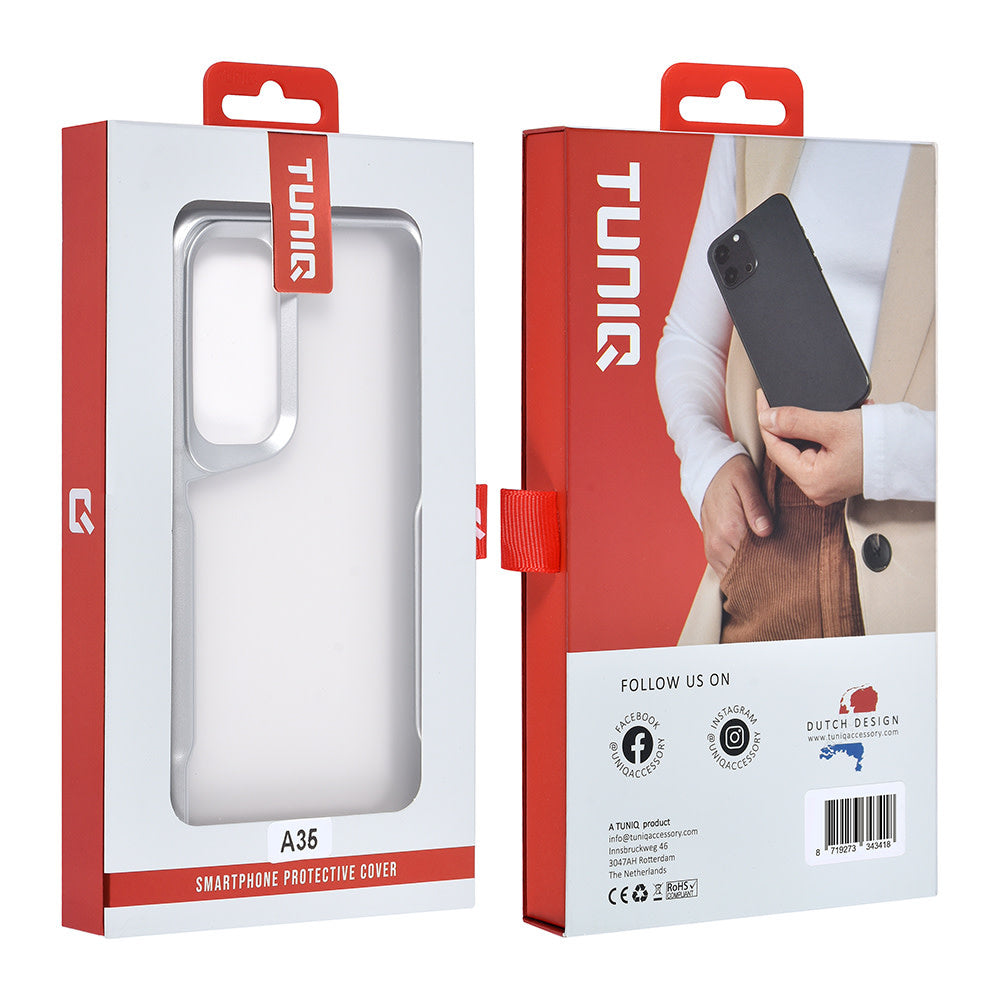 TUNIQ Samsung Galaxy A35 Backcover hoesje Silicone - Zilver-Hoesjes-Ilumina Benelux