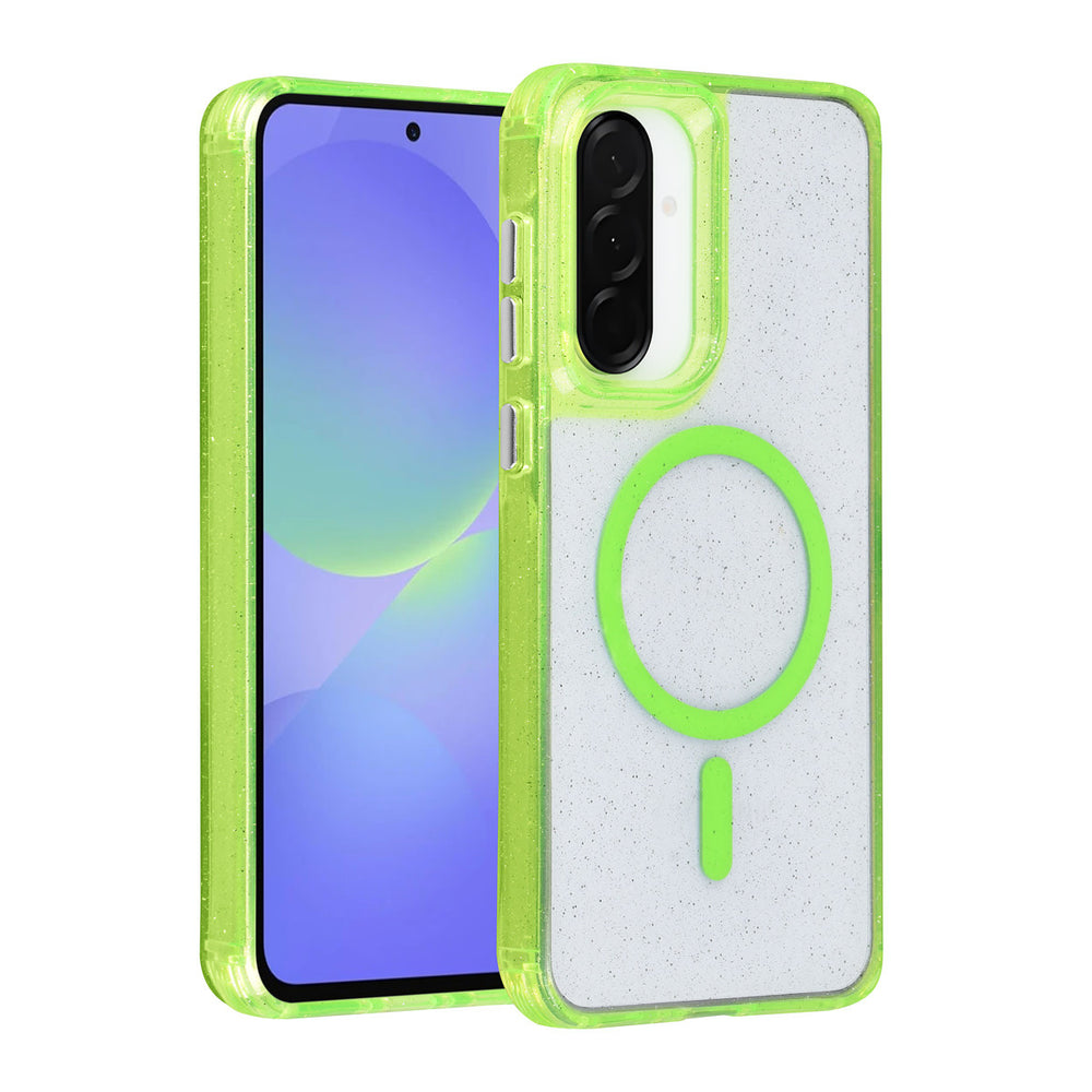 TUNIQ Samsung Galaxy A36 Backcover hoesje - Magsafe - Glitter - Hanger - Groen-Hoesjes-Ilumina Benelux