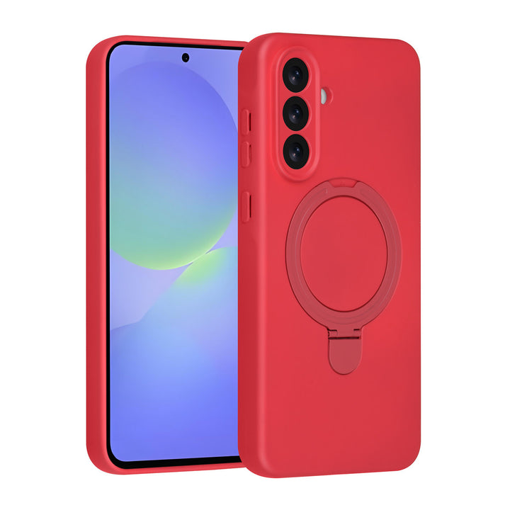 TUNIQ Samsung Galaxy A36 Backcover hoesje - Magsafe With Ring Stand - Hanger - Cherry Red-Hoesjes-Ilumina Benelux