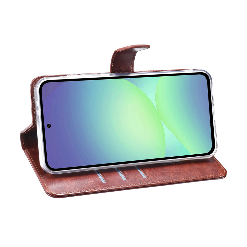 TUNIQ Samsung Galaxy A36 Book Case hoesje - Pasjeshouder voor 3 pasjes - Hanger - Bruin-Hoesjes-Ilumina Benelux
