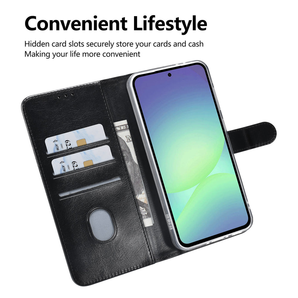 TUNIQ Samsung Galaxy A36 Book Case hoesje - Pasjeshouder voor 3 pasjes - Hanger - Zwart-Hoesjes-Ilumina Benelux