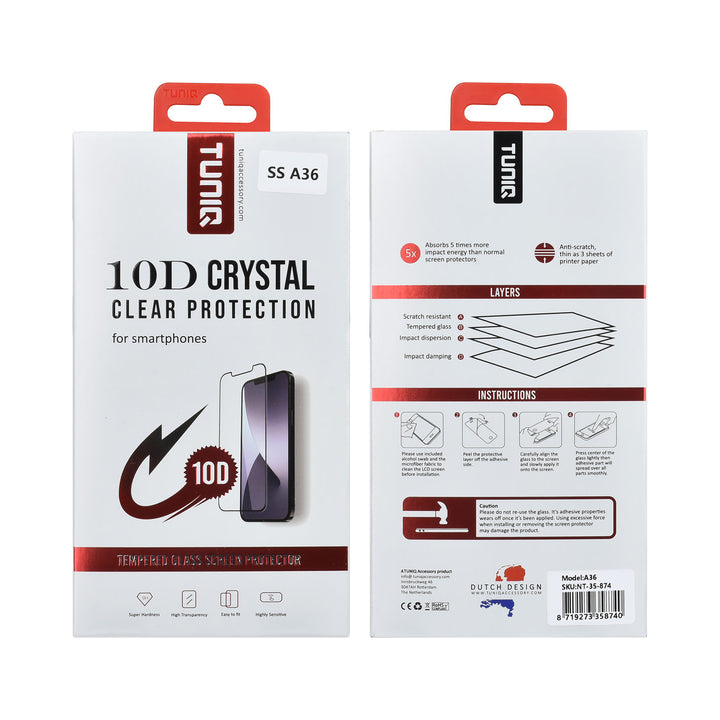 TUNIQ Samsung Galaxy A36 Screenprotector - 10D Full coverage Screenprotector - Zwarte Rand-Screenprotectors-Ilumina Benelux